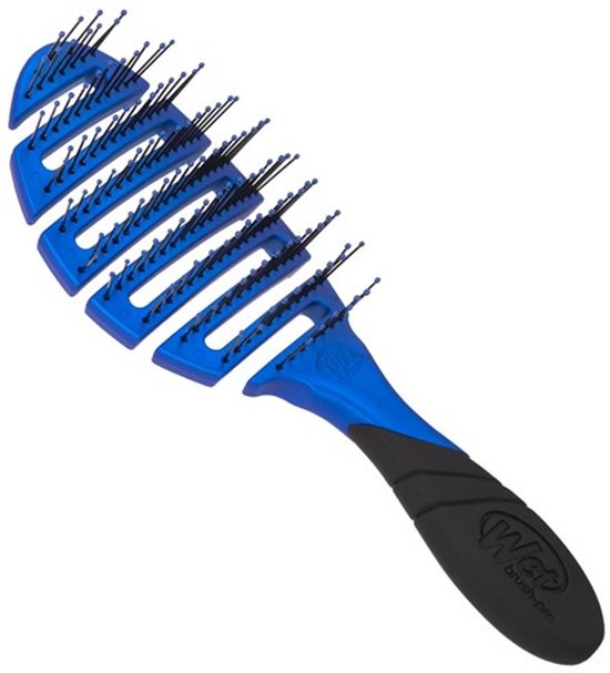 WetBrush PRO Flex Dry Haarborstel – Blauw – Flexibele Borstel Voor Nat En Droog Haar – Vermindert Hittebeschadiging – Lichtgewicht & Comfortabel – IntelliFlex® Borstelharen – Ontwart Zonder Pijn – Voor Elk Haartype – Unisex - Modern Design