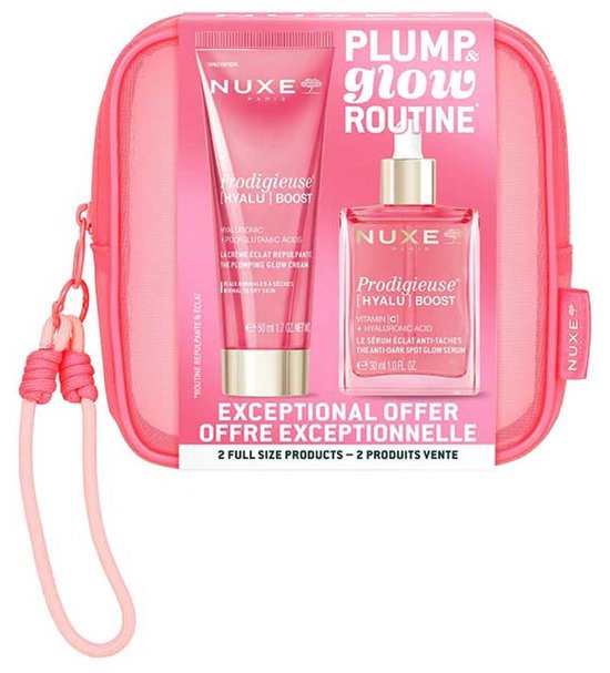 Nuxe Prodigieuse Hyalu Boost La Crème Éclat Repulpante 50 ml + Le Sérum Éclat Anti-Taches 30 ml