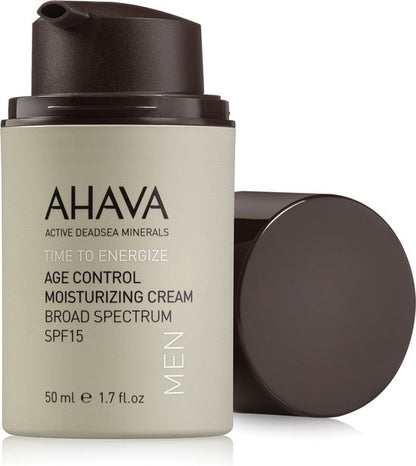 AHAVA MAN Age Control Hydraterende Crème | Langdurige Hydratatie & SPF-15 | Vroegtijdige Veroudering Bescherming | Anti-Rimpel Dagcrème voor Mannen |