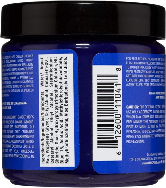 Manic Panic Semi permanente haarverf Blue Moon Classic Blauw
