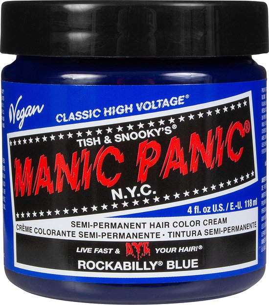 Manic Panic Semi permanente haarverf Rockabilly Blue Classic Blauw