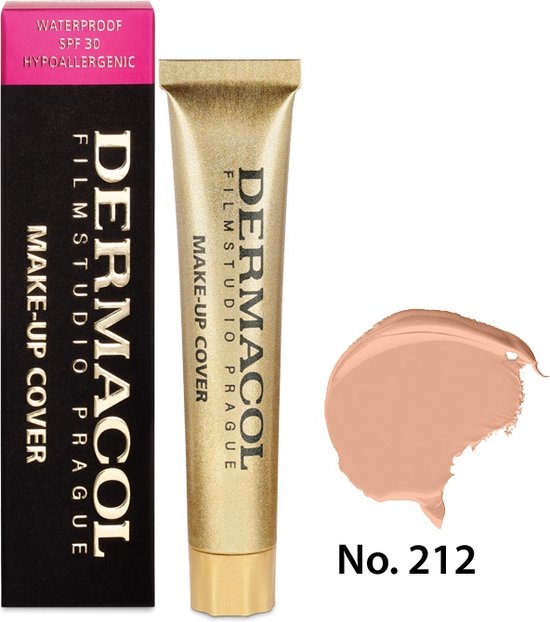 Dermacol Full Coverage Matte Foundation | Waterproof | Langdurig, Lichtroze (SPF 30, Hypoallergeen, Extreme Dekking)