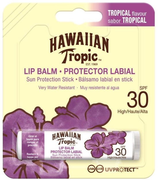 Hawaiian Tropic Lip Balm Sun Protection Stick Spf30 Water Resistant