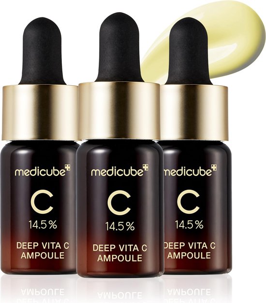 Medicube - 3x10ml - Deep Vita C Ampoule Set - 14,5% - Hydraterend - Dark Spots - Anti Age - Vitamine C - Refill Bottles - Korean Skincare