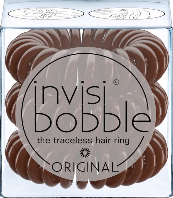 Rubber Hair Bands Invisibobble Original Brown (3 Units)
