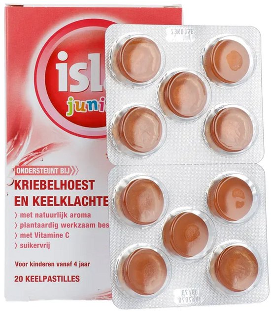 Isla Junior Aardbei 20 keelpastilles