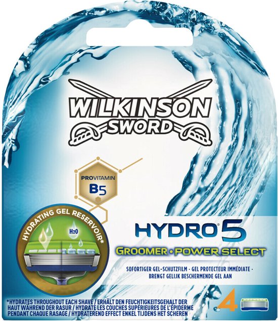 Wilkinson Hydro 5 Scheermesjes - Groomer Power Select 4 Stuks
