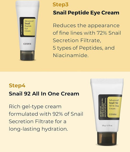 COSRX - All About Snail Kit - Korean Skincare - 4 Delig