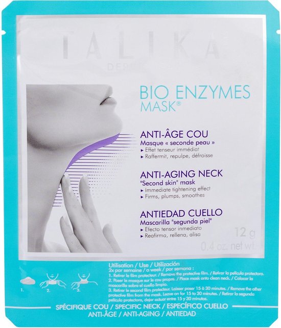 Talika Bio Enzymes Mask - Anti-Age Neck Masker - Verzacht, lift en verstevigt