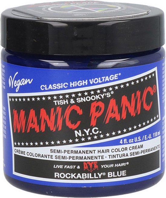 Manic Panic Semi permanente haarverf Rockabilly Blue Classic Blauw