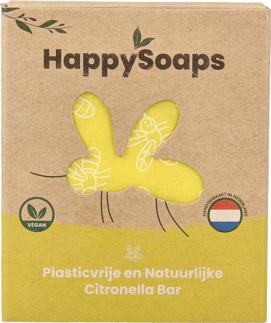 HappySoaps Anti-insect Bar Citronella & Krachtige Munt 40 gr
