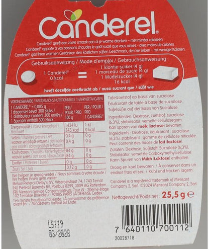 Canderel zoetjes dispenser - met sucralose - 300 stuks