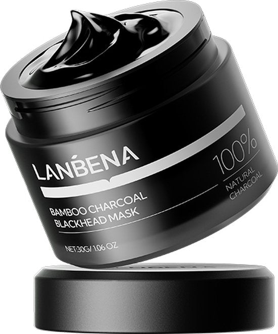 Lanbena mee-eter verwijderaar Bamboe houtskool neusmasker Pore Strip Peel Off gezichtsverzorging - met 60 stuks papier voor neusmaskers - met Aloe Vera, Salicylic acid