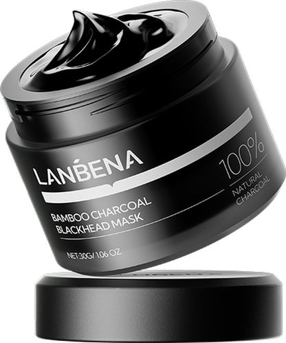Lanbena mee-eter verwijderaar Bamboe houtskool neusmasker Pore Strip Peel Off gezichtsverzorging - met 60 stuks papier voor neusmaskers - met Aloe Vera, Salicylic acid