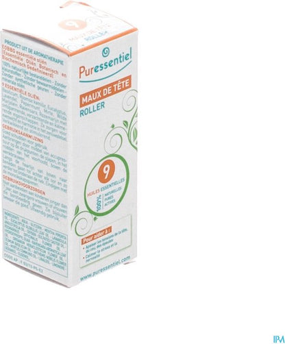 Puressentiel Hoofdpijn Roller met 9 essentiële oliën 5 ml