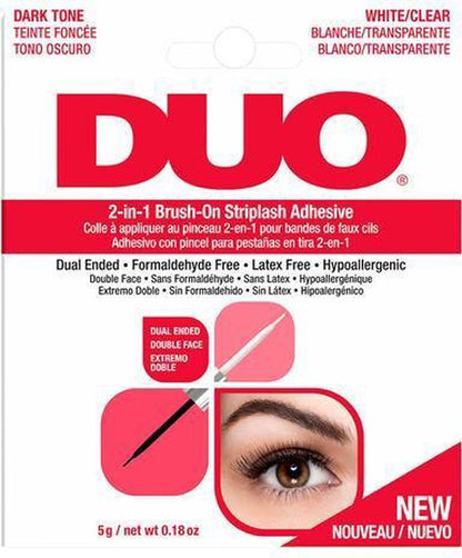 Ardell | Duo 2 | Wimperlijm, Dark Tone (Wit, Transparant, Latex vrij, Hypoallergeen)