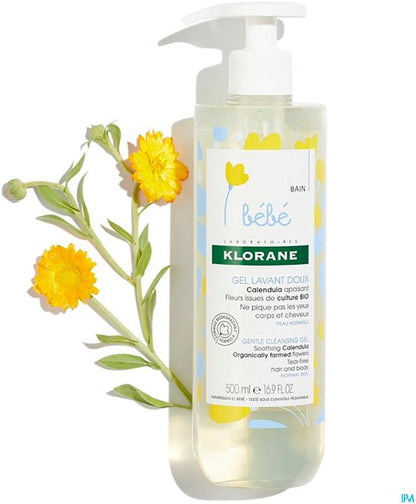 Klorane - Gentle Cleansing Gel Bébé - 500ml - Pompfles