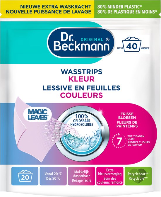 Dr. Beckmann Magic Leaves Colour - Wasstrips - Wasmiddeldoekjes