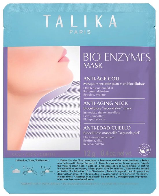 Talika Bio Enzymes Mask - Anti-Age Neck Masker - Verzacht, lift en verstevigt