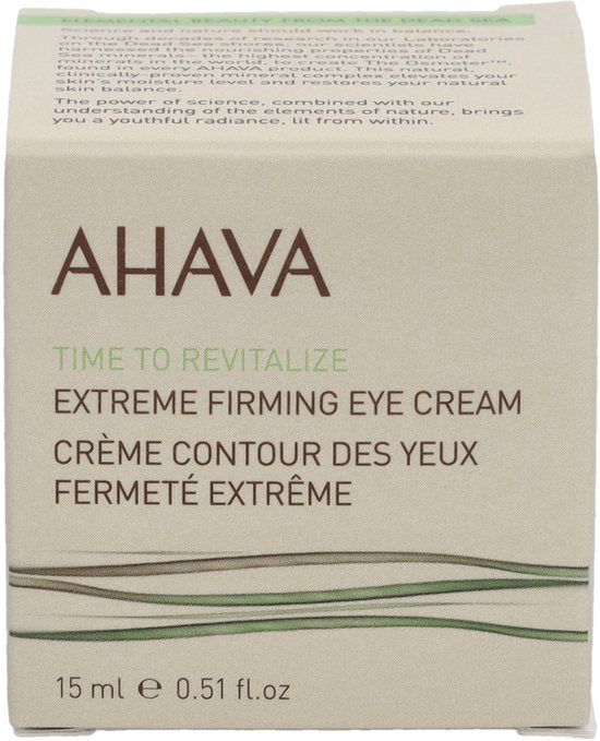 AHAVA Extreem verstevigende oogcréme – Geeft stevigheid aan de huid – Biedt intense hydratatie – Anti Rimpel – VEGAN – Alcohol- en parabenenvrij – Parfumvrij – 15ml