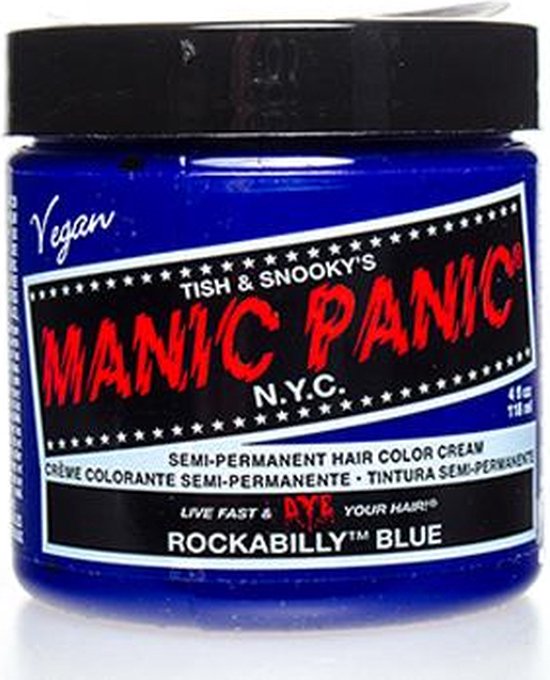 Manic Panic Semi permanente haarverf Rockabilly Blue Classic Blauw