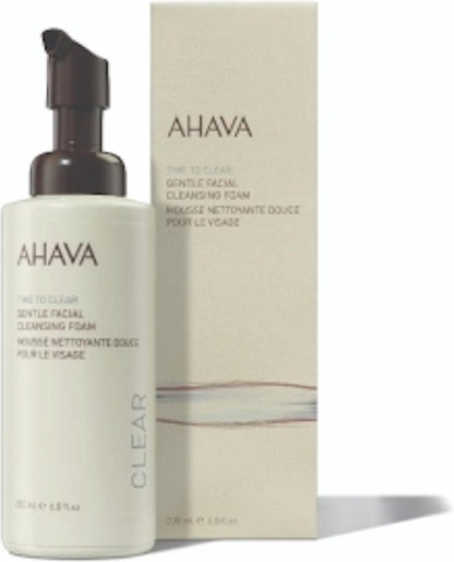 AHAVA Zachte Reinigingsschuim - Efficiënte & Zachte Reiniger | Verwijdert Vuil & Oneffenheden | Ideaal voor Droge & Gevoelige Huid | Gezichtsreiniging | Cleansing foam voor mannen & vrouwen | Moisturizer voor een droge huid & gezicht - 200ml