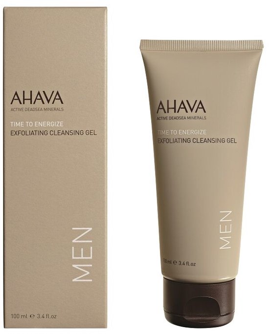 AHAVA MAN Exfoliërende Reinigingsgel - Diepe Reiniging & Verfrissing | Verwijdert Verstopte Poriën | Zachte en Energiegevende Formule | Gezichtsreiniger voor mannen - 100ml