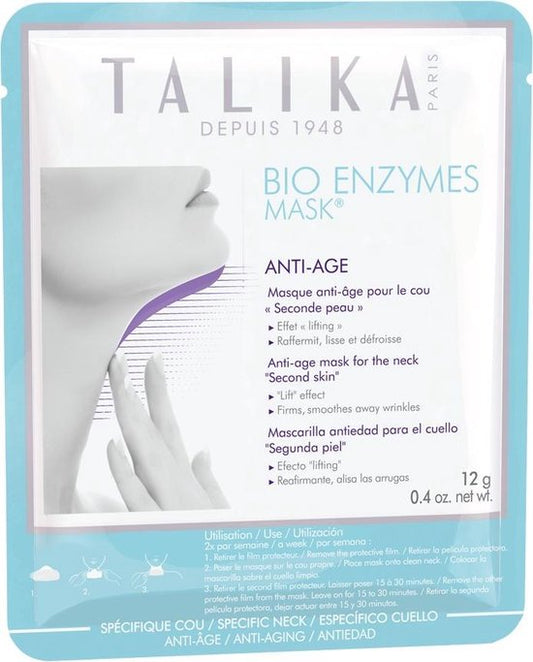 Talika Bio Enzymes Mask - Anti-Age Neck Masker - Verzacht, lift en verstevigt