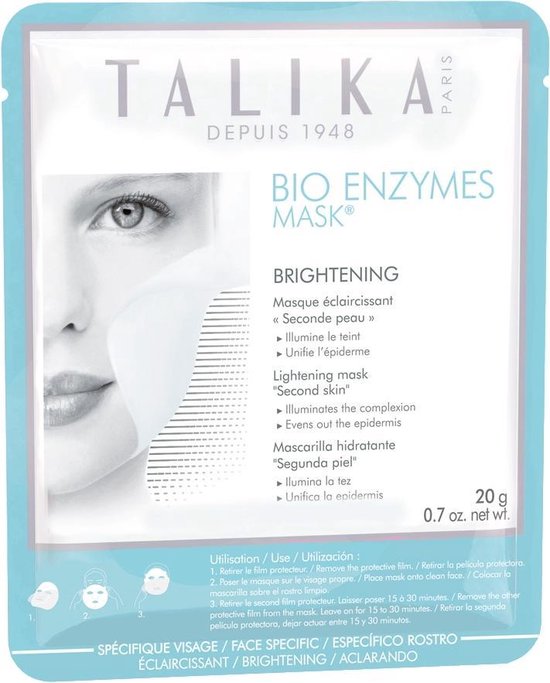 Talika Bio Enzymes Brightening Mask - 1 sheet - Reinigend masker