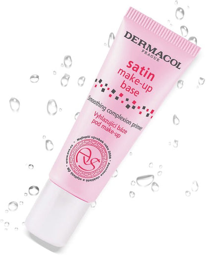 Dermacol Satin Make-Up Base - Transparante Primer - Verkleint Poriën - Voor Alle Huidtypes - Verstevigend en Langdurig - 10 ml