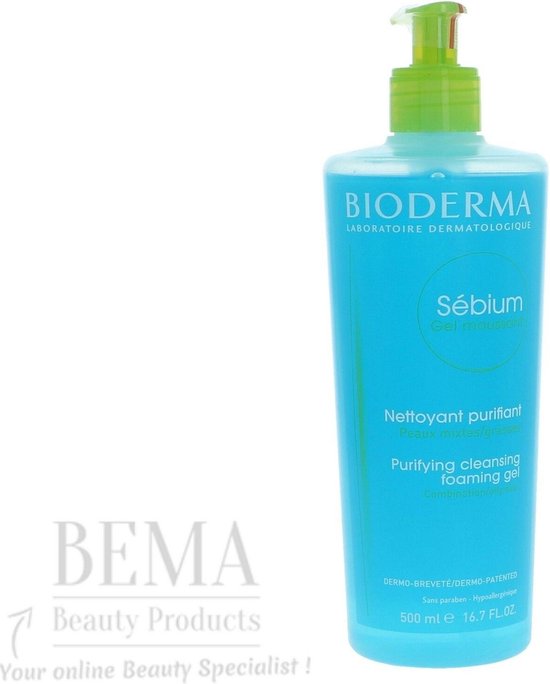 Bioderma Sebium Gel Moussant - Reiniger voor vette en acnegevoelige huid - 500 ml