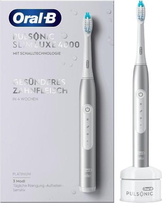 Oral-B Pulsonic Slim Luxe 4000 Volwassene Sonische tandenborstel Platina