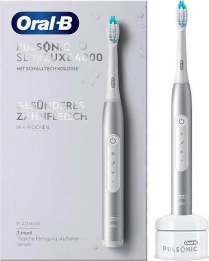 Oral-B Pulsonic Slim Luxe 4000 Volwassene Sonische tandenborstel Platina