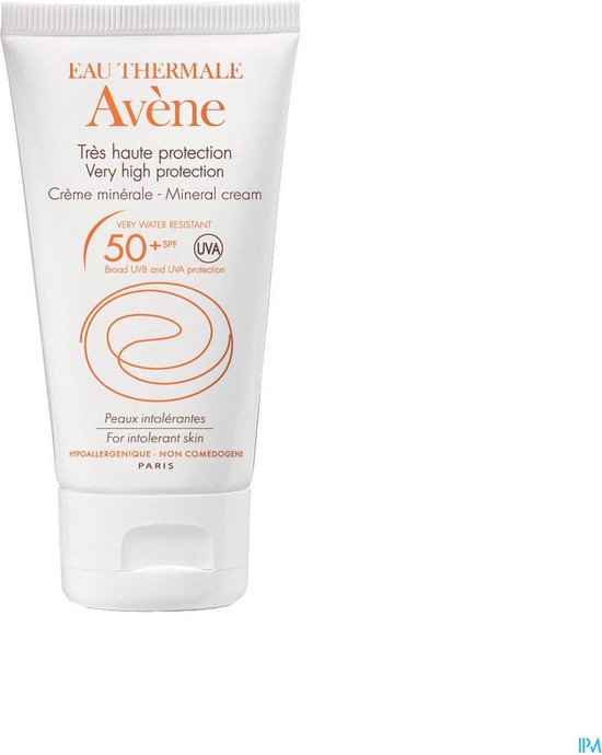 Avène Sun Protection Mineral Cream 50+ - Zonnebrand - 50 ml