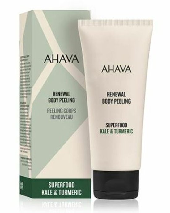 AHAVA Vernieuwende Body Peeling - Natuurlijke Exfoliatie en Huidverjonging | Boerenkool & Kurkuma | Versterkt Huidbarrière | Scrub & Peeling voor Lichaam & Gezicht | Gezichtsscrub voor Mannen & Vrouwen - 200ml