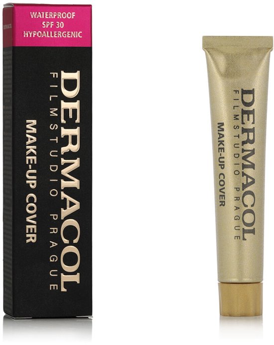 Dermacol Full Coverage Matte Foundation | Waterproof Make-Up | Oliehoudende Huid, SPF 30 (Langdurige Dekking, 30g, Shade 222)