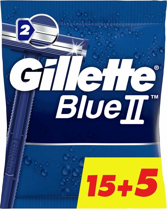 Gillette Blue II - 15+5 stuks - Wegwerpscheermesjes