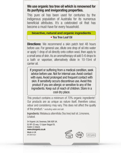 Dr. Organic Tea Tree Pure Olie - 10 ml