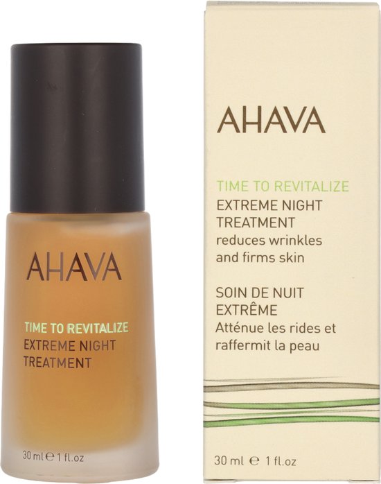 AHAVA extreem nacht behandeling – Geeft stevigheid en houdt de huid glad  – Versterkt de natuurlijke barrière van de huid – VEGAN – Alcohol- en parabenenvrij – 30ml