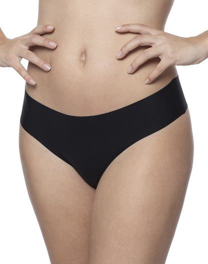 Bye Bra Onzichtbare String, naadloos ondergoed dames, string, seamless string, seamless ondergoed dames 2 Pack - Beige/Zwart, XL