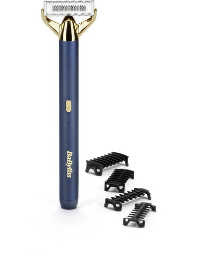 BaByliss X-Blade Super-X Metal Series 2-in-1 Scheerapparaat en Baardtrimmer OT992E - Navy & Gold Edition - Japans Stalen Mes - 100% Waterdicht - Perfect voor Onderweg