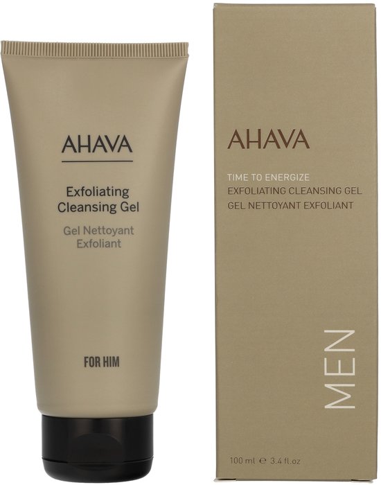 AHAVA MAN Exfoliërende Reinigingsgel - Diepe Reiniging & Verfrissing | Verwijdert Verstopte Poriën | Zachte en Energiegevende Formule | Gezichtsreiniger voor mannen - 100ml