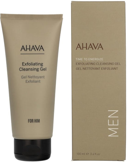 AHAVA MAN Exfoliërende Reinigingsgel - Diepe Reiniging & Verfrissing | Verwijdert Verstopte Poriën | Zachte en Energiegevende Formule | Gezichtsreiniger voor mannen - 100ml