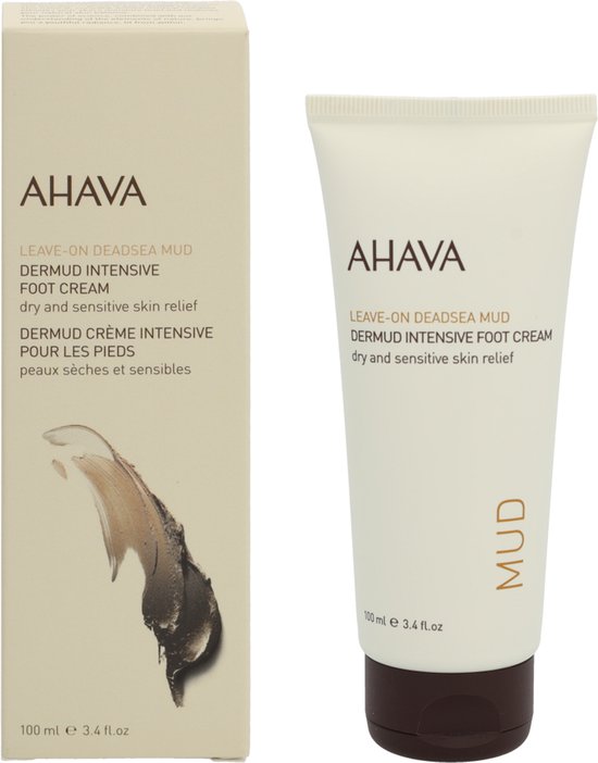 AHAVA Dermud Intensieve Voetcrème - Hydrateert Droge & Ruwe Voeten | Verlicht Irritaties & Gevoeligheden | Biedt Zachtheid & Comfort | Voet Verzorging voor Mannen & Vrouwen | Moisturizer voor een Droge Huid - 100ml