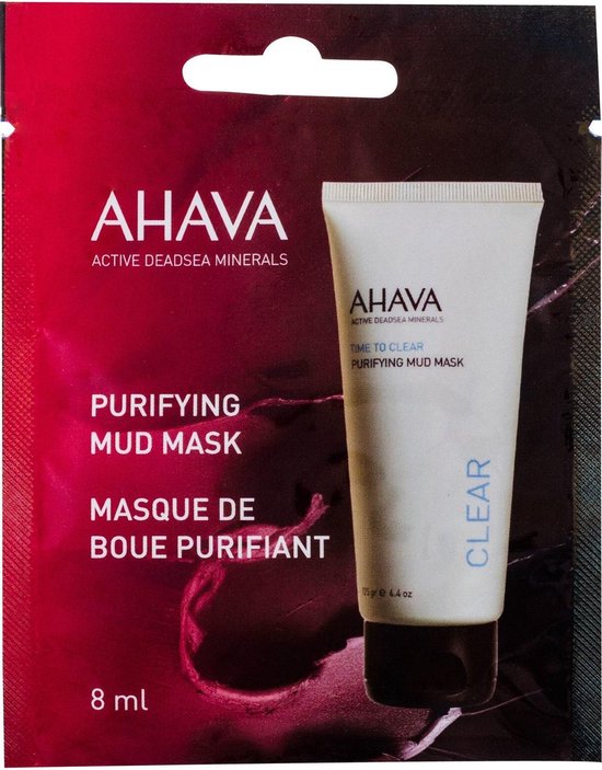 AHAVA Moddermasker | VEGAN | Alcohol- en parabenenvrij, Eenmalig gebruik (8ml)
