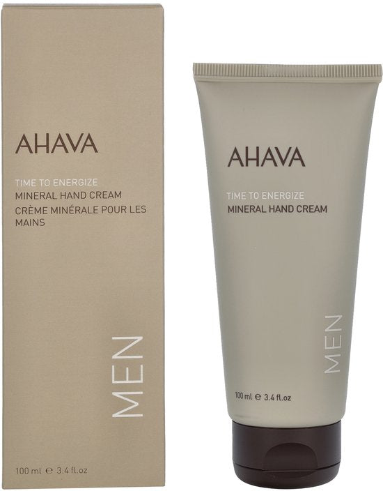 AHAVA MAN Mineraal Handcrème - Hydrateert & Verzacht | Voorkomt Uitdroging Zonder Vettig Residu | Rijk aan Dode Zee Mineralen | Huid creme voor mannen | Moisturizer voor droge handen - 100ml