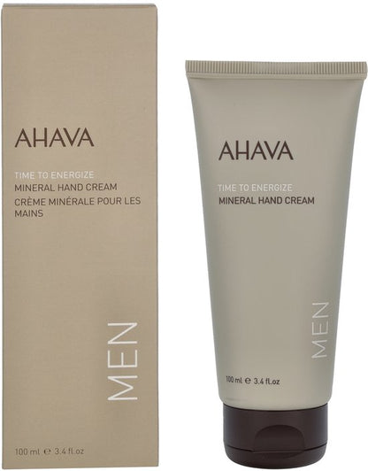 AHAVA MAN Mineraal Handcrème - Hydrateert & Verzacht | Voorkomt Uitdroging Zonder Vettig Residu | Rijk aan Dode Zee Mineralen | Huid creme voor mannen | Moisturizer voor droge handen - 100ml