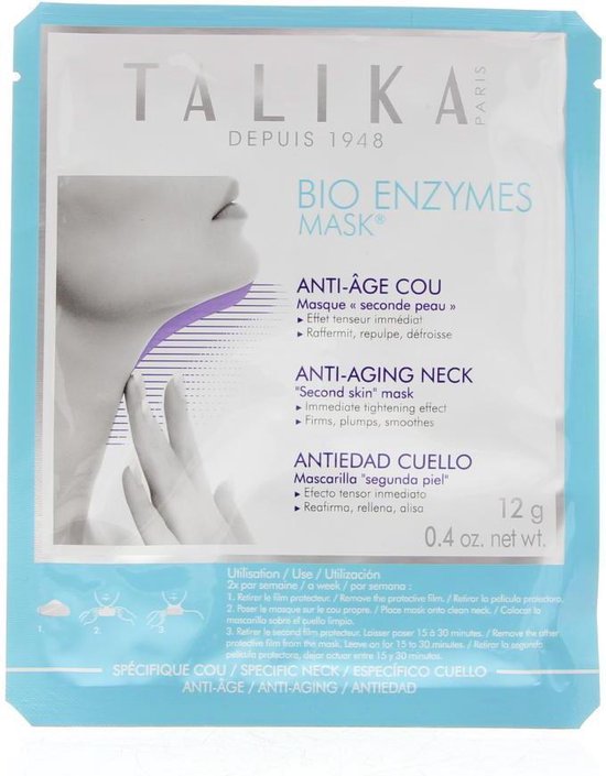 Talika Bio Enzymes Mask - Anti-Age Neck Masker - Verzacht, lift en verstevigt