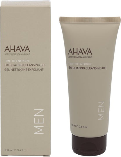AHAVA MAN Exfoliërende Reinigingsgel - Diepe Reiniging & Verfrissing | Verwijdert Verstopte Poriën | Zachte en Energiegevende Formule | Gezichtsreiniger voor mannen - 100ml