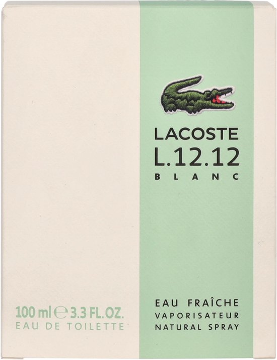 Nieuw: Lacoste L.12.12 Blanc Eau Fraiche 100ml Edt Spray